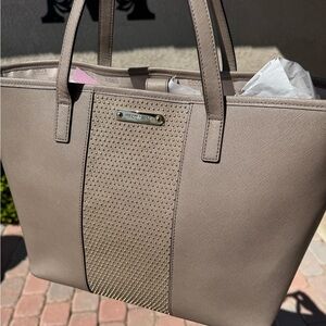 NWT. Michael Kors Taupe Tote Bag
